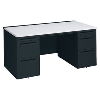 アドバンス 両袖机 3段B5 中央引出し付(A3対応) スタンダードタイプ オカムラ(岡村製作所)