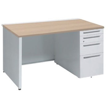 アドバンス 右片袖4段 中央引出し無 標準タイプ パネル脚 オカムラ(岡村製作所)