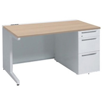 アドバンス 右片袖3段B5 中央引出し無 コンセント対応タイプ L脚 オカムラ(岡村製作所)