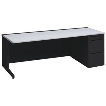 アドバンス 右片袖 中央引出し無 標準タイプ L脚 オカムラ(岡村製作所)