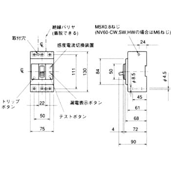 漏電遮断器 NV-CWシリーズ(経済品)