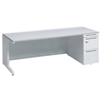 アドバンス 右片袖 中央引出し無 標準タイプ ダイヤル錠タイプ L脚 オカムラ(岡村製作所)