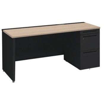 アドバンス 右片袖 中央引出し無 コンセント対応タイプ パネル脚 オカムラ(岡村製作所)