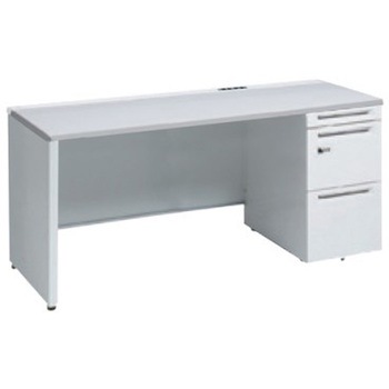 アドバンス 右片袖 中央引出し無 コンセント対応 ダイヤル錠タイプ パネル脚 オカムラ(岡村製作所)