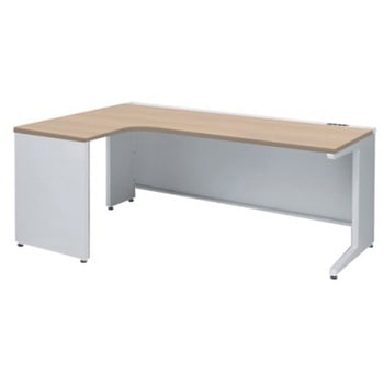 アドバンス L型左用引出無 配線カバーコンセント対応タイプ L脚 オカムラ(岡村製作所)