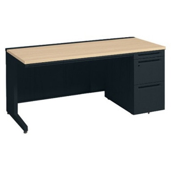 アドバンス 右片袖 中央引出し付(A3対応) 標準タイプ L脚 オカムラ(岡村製作所)