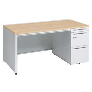 アドバンス 右片袖 中央引出し付(A3対応) コンセント対応タイプ ダイヤル錠タイプ パネル脚 オカムラ(岡村製作所)