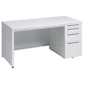 アドバンス 右片袖4段 中央引出し付(A3対応) コンセント対応タイプ パネル脚 オカムラ(岡村製作所)