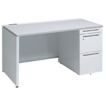 アドバンス 右片袖 中央引出し無 コンセント対応タイプ パネル脚 オカムラ(岡村製作所)