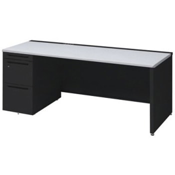 アドバンス 左片袖 中央引出し無 コンセント対応タイプ パネル脚 オカムラ(岡村製作所)