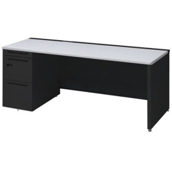 アドバンス 左片袖 中央引出し無 コンセント対応 ダイヤル錠タイプ パネル脚 オカムラ(岡村製作所)