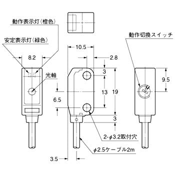 超小型ビームセンサ(アンプ内蔵) EX-20シリーズ パナソニック