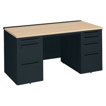 アドバンス 両袖机 4段 中央引出し付(A3対応) スタンダードタイプ オカムラ(岡村製作所)