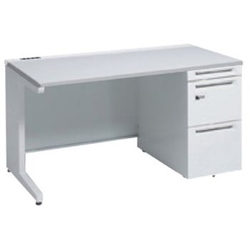 アドバンス 右片袖 中央引出し無 コンセント対応 ダイヤル錠タイプ L脚 オカムラ(岡村製作所)