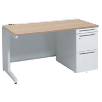 アドバンス 右片袖 中央引出し無 コンセント対応タイプ L脚 オカムラ(岡村製作所)