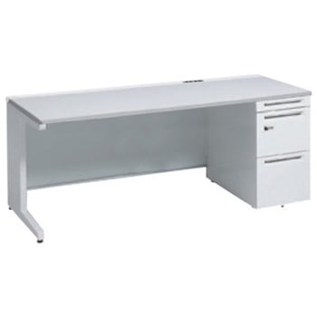 アドバンス 右片袖 中央引出し無 コンセント対応 ダイヤル錠タイプ L脚 オカムラ(岡村製作所)