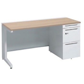 アドバンス 右片袖 中央引出し無 標準タイプ ダイヤル錠タイプ L脚 オカムラ(岡村製作所)