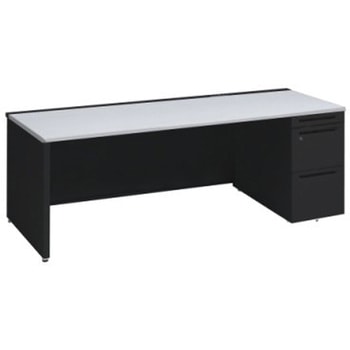 アドバンス 右片袖 中央引出し無 コンセント対応タイプ パネル脚 オカムラ(岡村製作所)