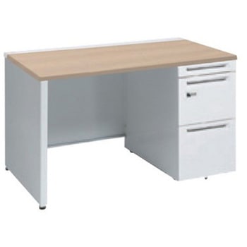 アドバンス 右片袖 中央引出し無 スタンダード ダイヤル錠タイプ パネル脚 オカムラ(岡村製作所)