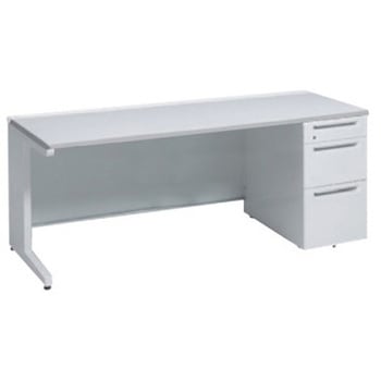 アドバンス 右片袖3段B5 中央引出し無 標準タイプ L脚 オカムラ(岡村製作所)