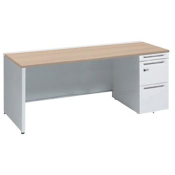 アドバンス 右片袖 中央引出し無 スタンダード ダイヤル錠タイプ パネル脚 オカムラ(岡村製作所)