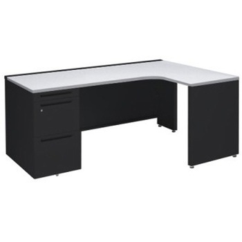 アドバンス L型右用左片袖3段引出無 配線カバー標準タイプ オカムラ(岡村製作所)