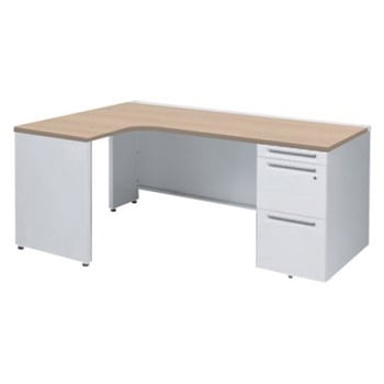 アドバンス L型左用右片袖3段引出無 配線カバー標準タイプ オカムラ(岡村製作所)