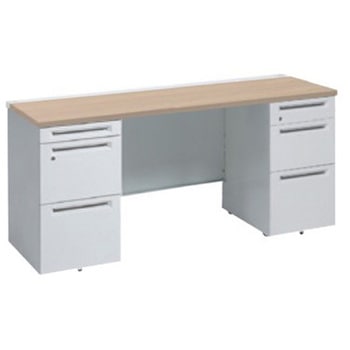 アドバンス 両袖机 3段B5 中央引出し無 スタンダードタイプ オカムラ(岡村製作所)