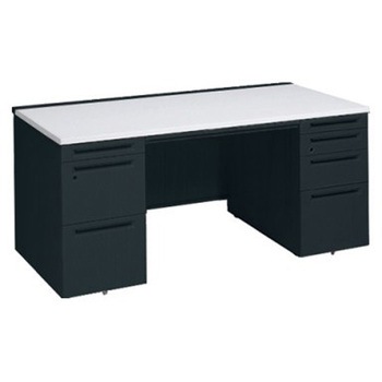 アドバンス 両袖机 4段 中央引出し付(A3対応) コンセント対応タイプ オカムラ(岡村製作所)