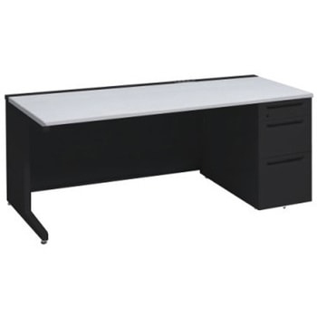 アドバンス 右片袖3段B5 中央引出し無 コンセント対応タイプ L脚 オカムラ(岡村製作所)