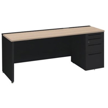 アドバンス 右片袖4段 中央引出し無 コンセント対応タイプ パネル脚 オカムラ(岡村製作所)