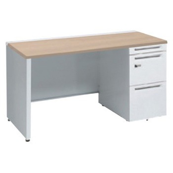 アドバンス 右片袖 中央引出し無 スタンダード ダイヤル錠タイプ パネル脚 オカムラ(岡村製作所)