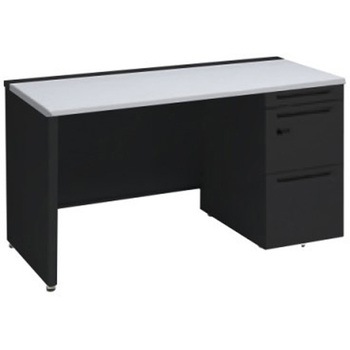 アドバンス 右片袖 中央引出し無 スタンダード ダイヤル錠タイプ パネル脚 オカムラ(岡村製作所)