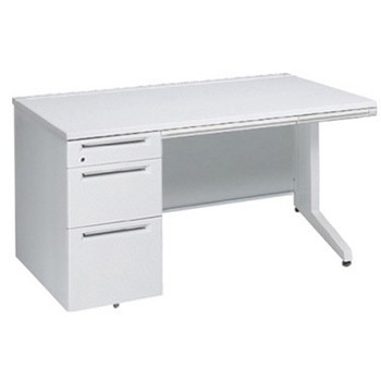 アドバンス 左片袖3段B5 中央引出し付(A3対応) コンセント対応タイプ L脚 オカムラ(岡村製作所)