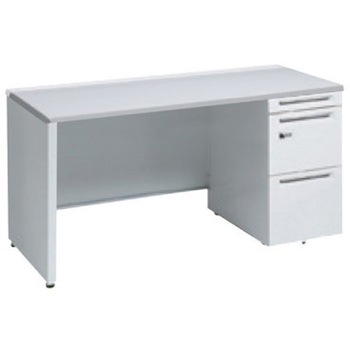 アドバンス 右片袖 中央引出し無 スタンダード ダイヤル錠タイプ パネル脚 オカムラ(岡村製作所)