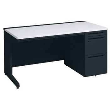 アドバンス 右片袖 中央引出し付(A3対応) コンセント対応タイプ L脚 オカムラ(岡村製作所)