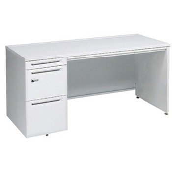 アドバンス 左片袖 中央引出し付(A3対応) コンセント対応タイプ ダイヤル錠タイプ パネル脚 オカムラ(岡村製作所)