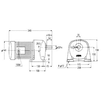 G3LM-32-160-T040 ギアモータ G3シリーズ(脚取付型) 1台 ニッセイ