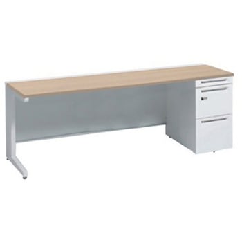 アドバンス 右片袖 中央引出し無 標準タイプ ダイヤル錠タイプ L脚 オカムラ(岡村製作所)