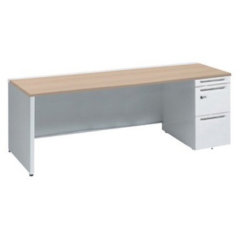 アドバンス 右片袖 中央引出し無 スタンダード ダイヤル錠タイプ パネル脚 オカムラ(岡村製作所)