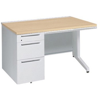 アドバンス 左片袖3段B5 中央引出し付(A3対応) コンセント対応タイプ L脚 オカムラ(岡村製作所)