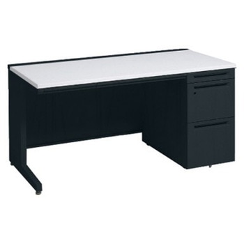 アドバンス 右片袖 中央引出し付(A3対応) 標準タイプ L脚 オカムラ(岡村製作所)