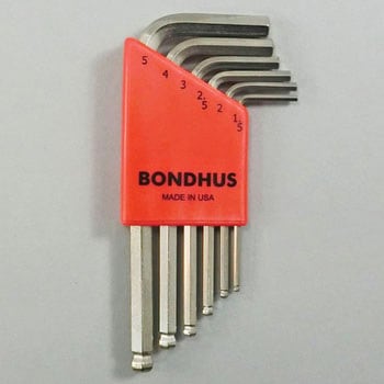ボールポイント ショートL-レンチ メッキミリ6pcs． BONDHUS