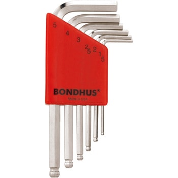 ボールポイント ショートL-レンチ メッキミリ6pcs． BONDHUS