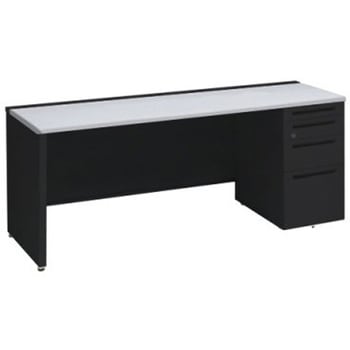 アドバンス 右片袖4段 中央引出し無 標準タイプ パネル脚 オカムラ(岡村製作所)