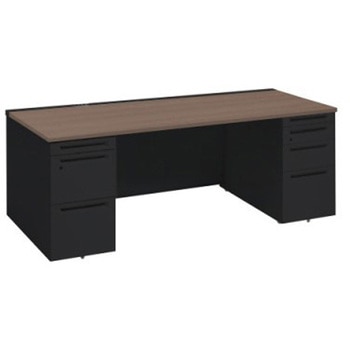 アドバンス 両袖机 4段 中央引出し無 コンセント対応タイプ オカムラ(岡村製作所)