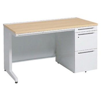 アドバンス 右片袖 中央引出し付(A3対応) 標準タイプ L脚 オカムラ(岡村製作所)