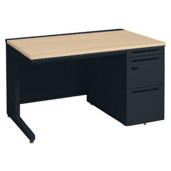 アドバンス 右片袖 中央引出し付(A3対応) コンセント対応タイプ ダイヤル錠タイプ L脚 オカムラ(岡村製作所)