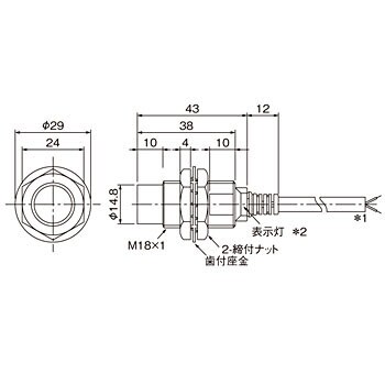 E2E-X14MD1 2M スタンダードタイプ近接センサ E2E 1個 オムロン(omron