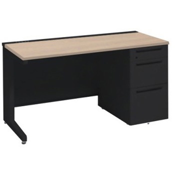 アドバンス 右片袖3段B5 中央引出し無 コンセント対応タイプ L脚 オカムラ(岡村製作所)